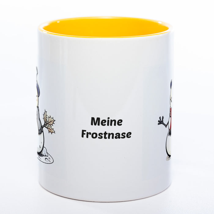 Meine Frostnase mit Wunschnamen - süße Kaffeetasse zu Weihnachten - spülmaschinenfest