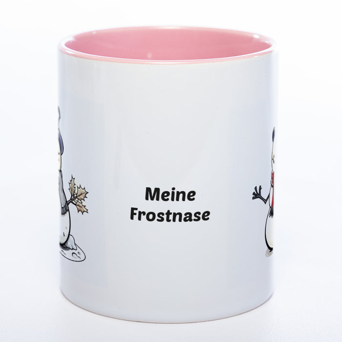 Meine Frostnase mit Wunschnamen - süße Kaffeetasse zu Weihnachten - spülmaschinenfest