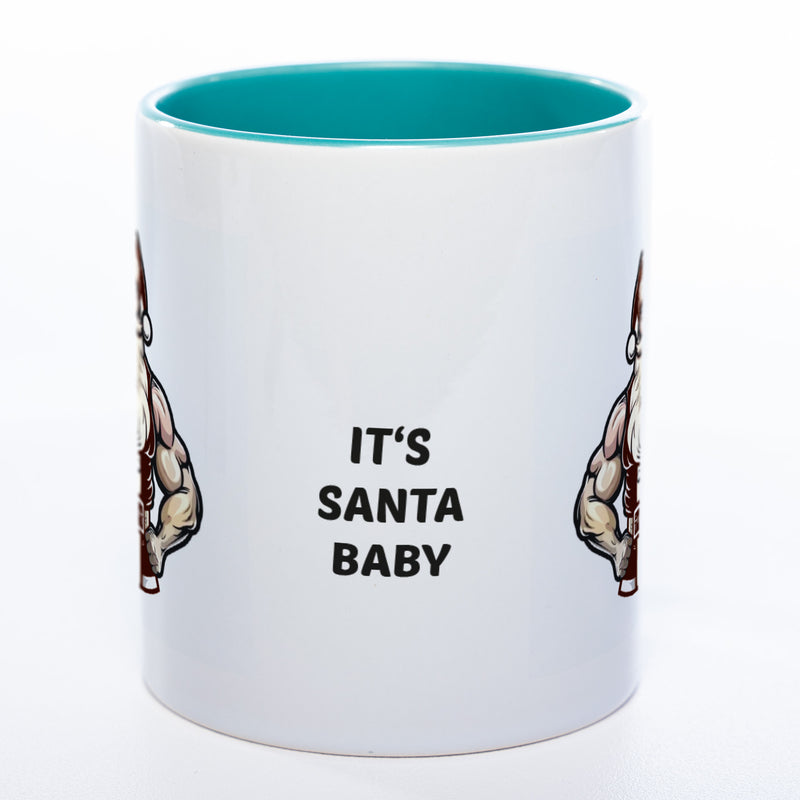 It's Santa Baby lustige Kaffeetasse zu Weihnachten mit starkem Santa - spülmaschinenfest
