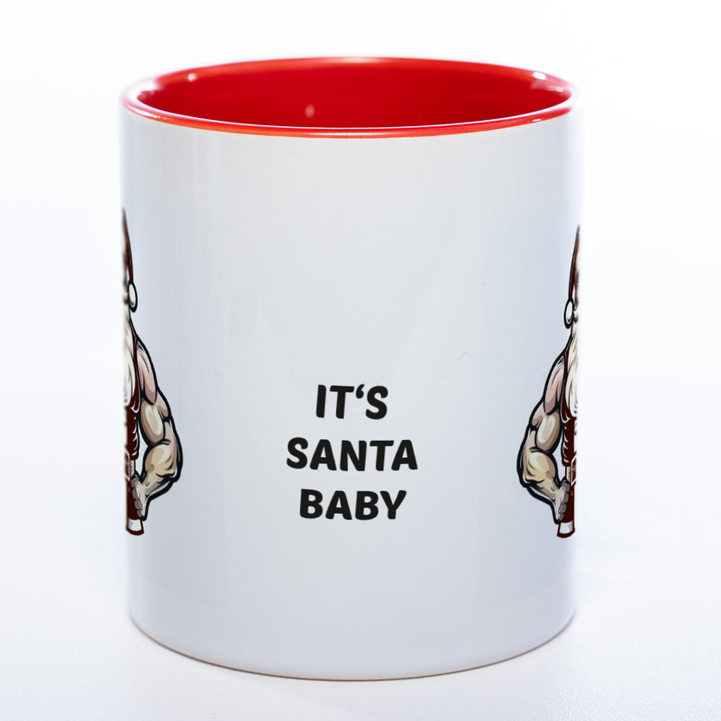 It's Santa Baby lustige Kaffeetasse zu Weihnachten mit starkem Santa - spülmaschinenfest