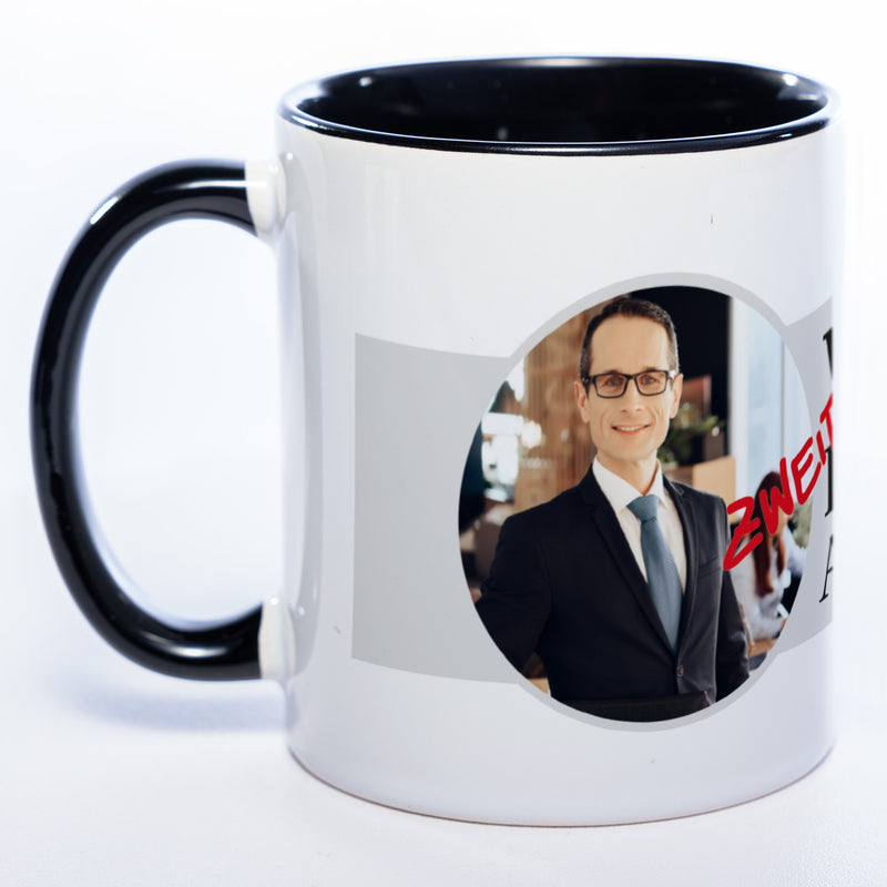 Tasse "Welt(zweit)bester Anwalt" mit Foto (HD Druck) | Jetzt selbst gestalten! spülmaschinenfest