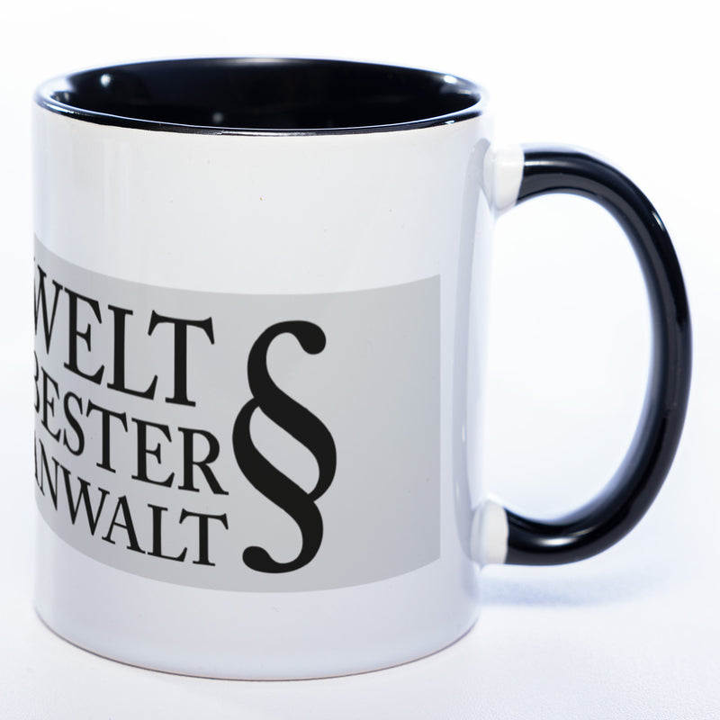 Tasse "Welt(zweit)bester Anwalt" mit Foto (HD Druck) | Jetzt selbst gestalten! spülmaschinenfest