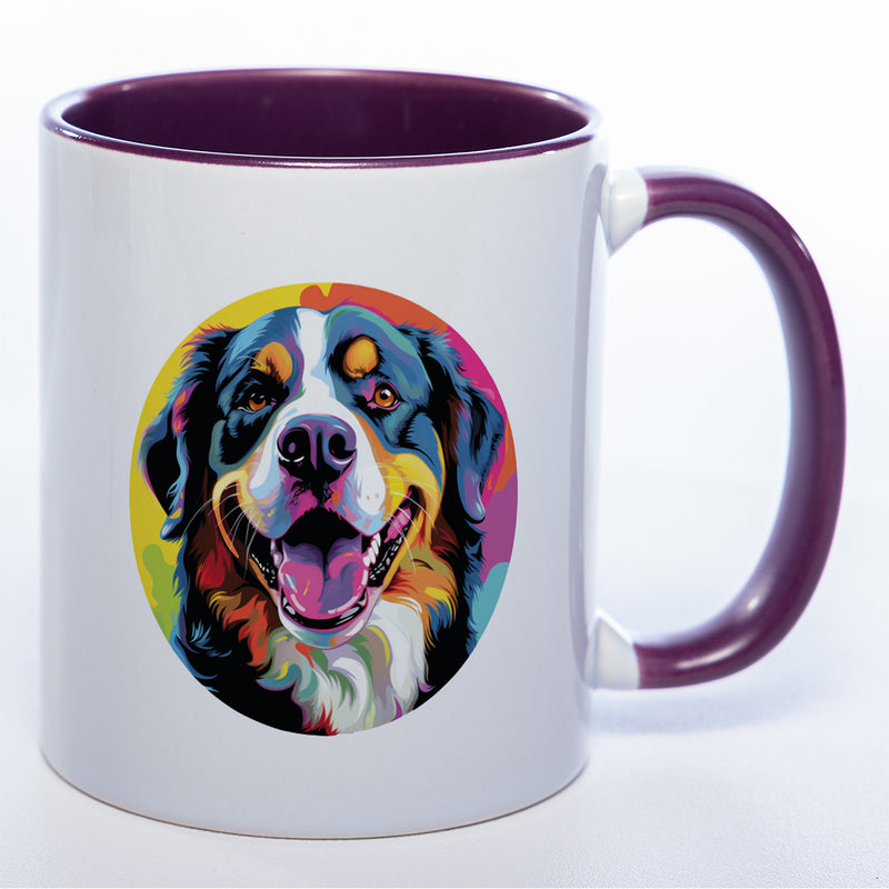 Mug Art Tasse mit Berner Sennenhund Motiv 2 & wahlweise mit Namen - Kaffeetasse StickyWorld Exclusive