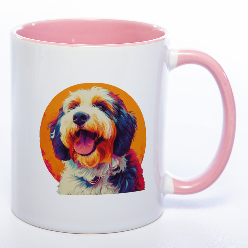 Mug Art Tasse mit Bobtail Motiv 2 & wahlweise mit NAMEN - Kaffeetasse StickyWorld Exclusive