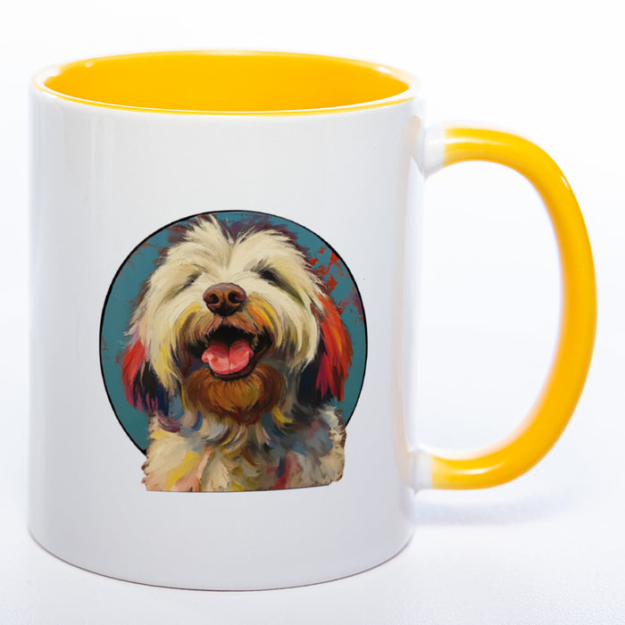 Mug Art Tasse mit Bobtail Motiv 3 & wahlweise mit NAMEN- Kaffeetasse StickyWorld Exclusive