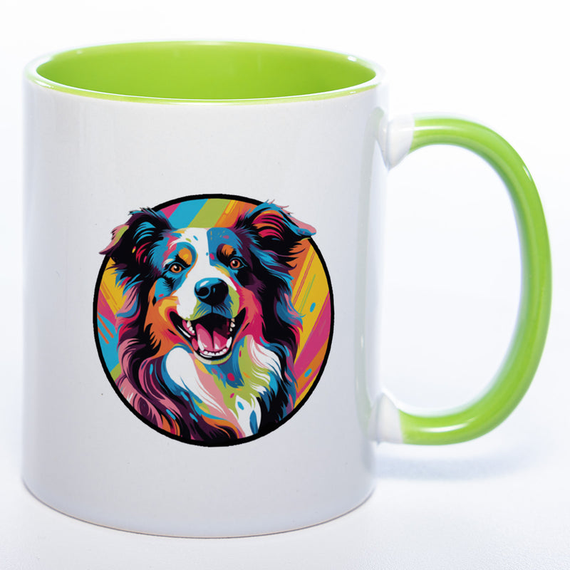 Mug Art Tasse mit Border Collie Motiv & wahlweise mit NAMEN - Kaffeetasse StickyWorld Exclusive