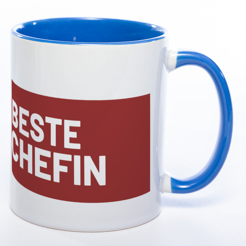 Tasse "Beste Chefin" mit Foto (HD Druck) | Jetzt selbst gestalten! Spülmaschinenfest