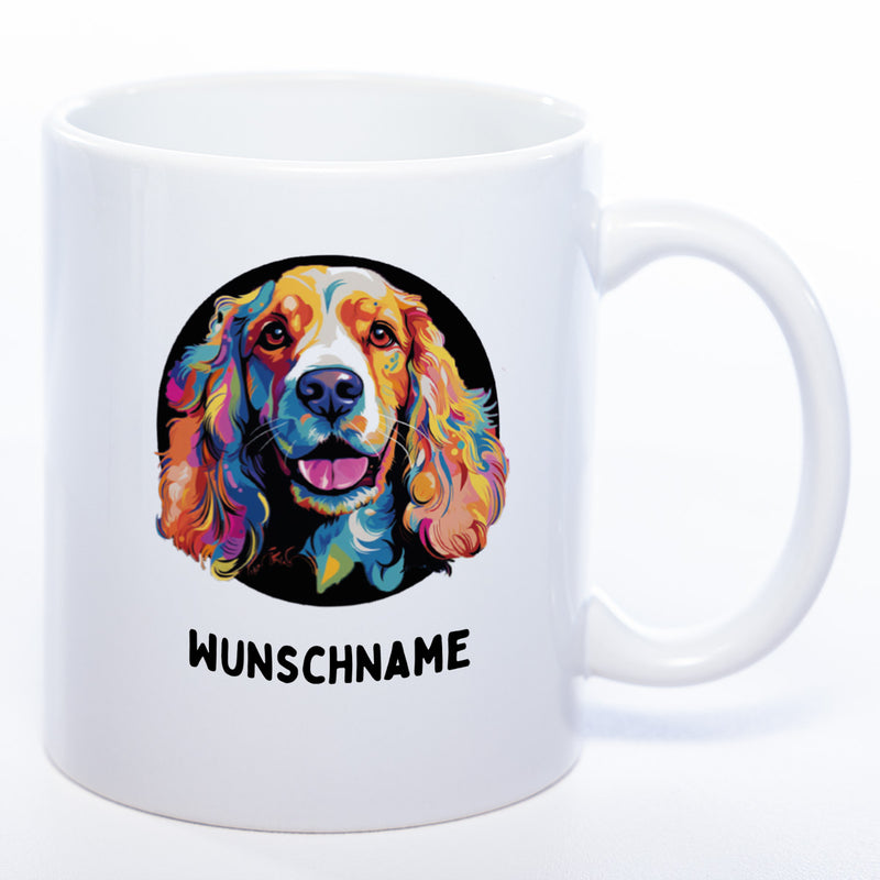 Mug Art Tasse mit Cocker Spaniel Motiv 3 & wahlweise mit NAMEN - Kaffeetasse StickyWorld Exclusive