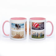 Tasse Innen und Henkel pink mit 5 Fotos