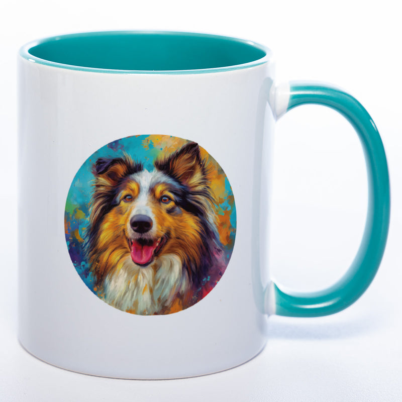 Mug Art Tasse mit Collie & wahlweise mit NAMEN - Kaffeetasse StickyWorld Exclusive