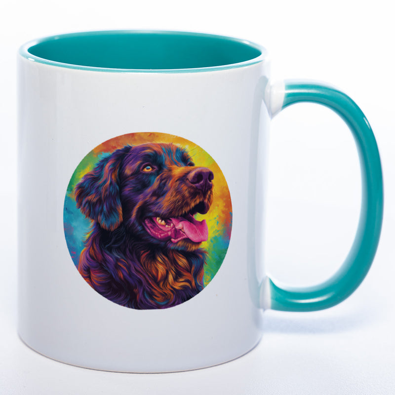 Mug Art Tasse mit Flat coated Retriever Motiv 2 & wahlweise mit NAMEN  - Kaffeetasse StickyWorld Exclusive
