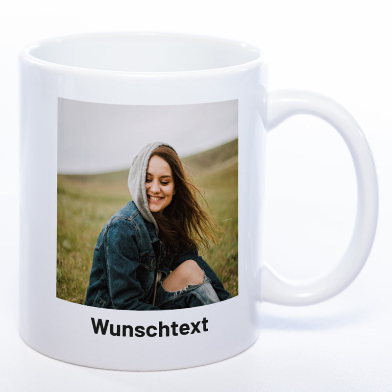 Tasse mit Foto und Text - spülmaschinenfest | Jetzt selbst gestalten!