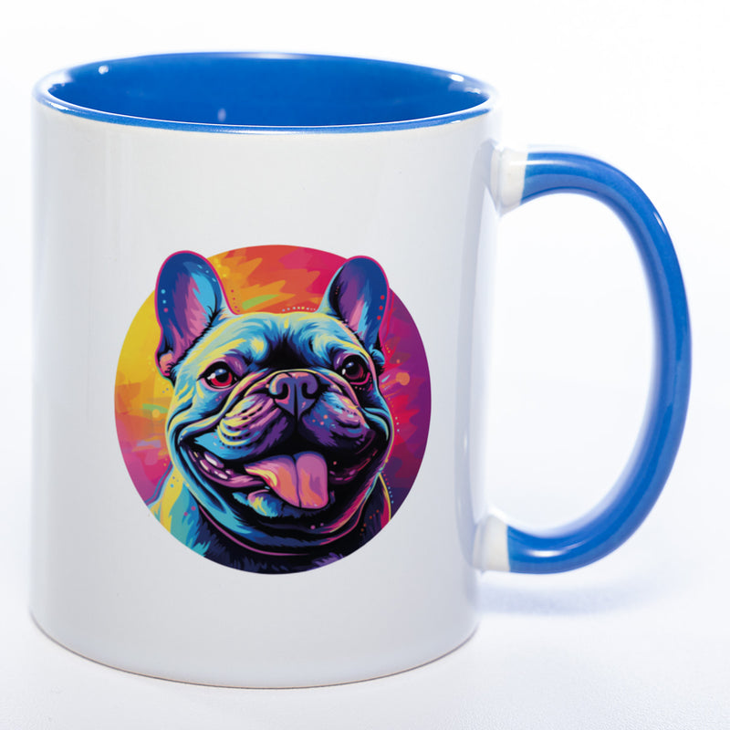 Mug Art Tasse mit Französische Bulldogge Motiv & wahlweise mit NAMEN  - Kaffeetasse StickyWorld Exclusive