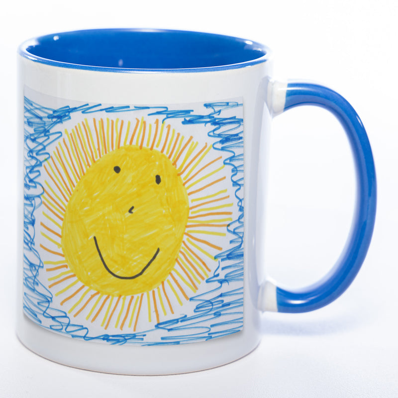 Kinder-Gemälde-Tasse mit Foto + Name (HD Druck) spülmaschinenfest | Jetzt selbst gestalten!