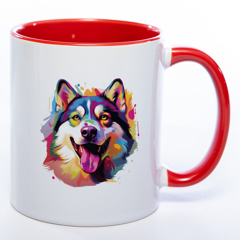 Mug Art Tasse mit Husky wahlweise mit NAME - Kaffeetasse StickyWorld Exclusive