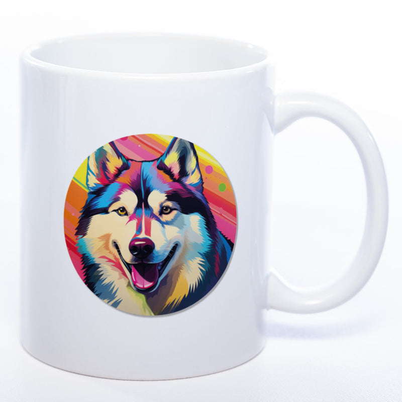 Mug Art Tasse mit Husky Motiv 3 wahlweise mit NAME - Kaffeetasse StickyWorld Exclusive