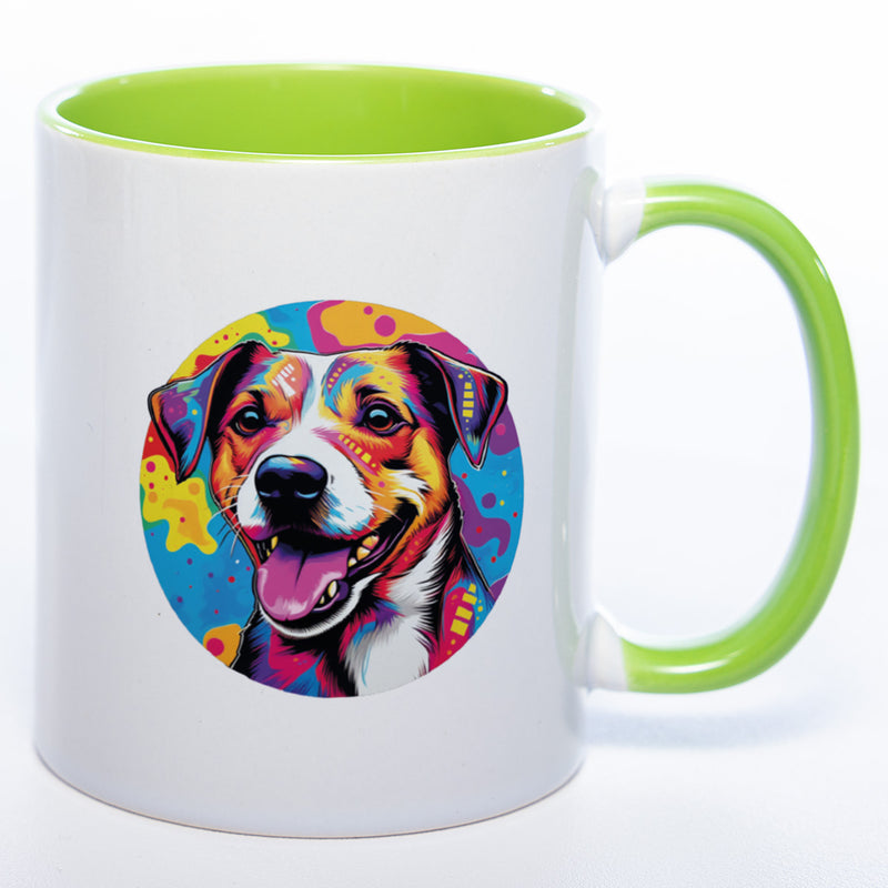 Mug Art Tasse mit Jack Russel Motiv 2 & wahlweise mit NAMEN- Kaffeetasse StickyWorld Exclusive