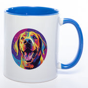 Tasse auf Wunsch mit Name Labrador blau