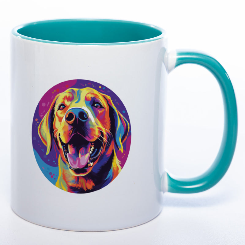 Tasse auf Wunsch mit Name Labrador petrol