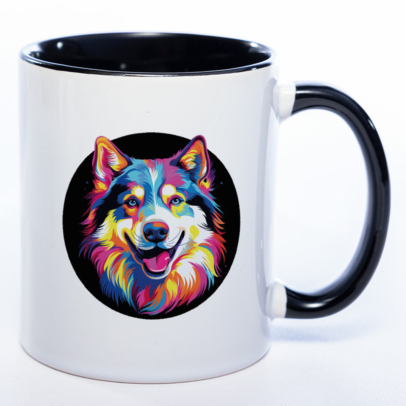 Mug Art Tasse mit Malamute Motiv 2 wahlweise mit NAME - Kaffeetasse StickyWorld Exclusive