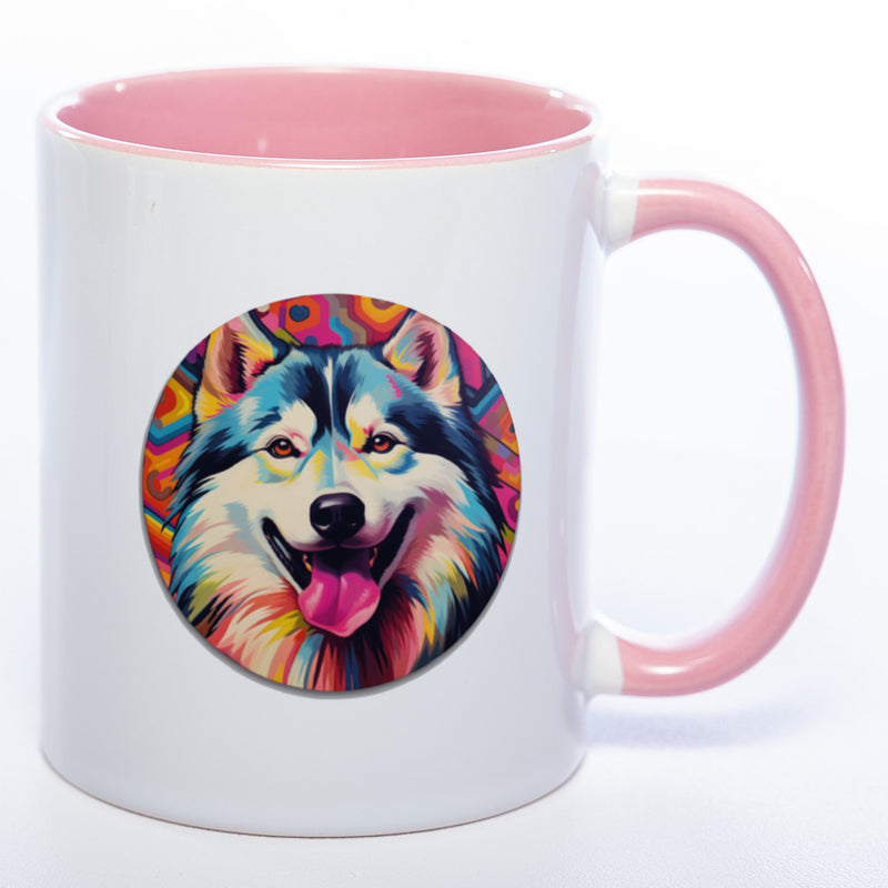 Mug Art Tasse mit Malamute Motiv 3 wahlweise mit NAME - Kaffeetasse StickyWorld Exclusive
