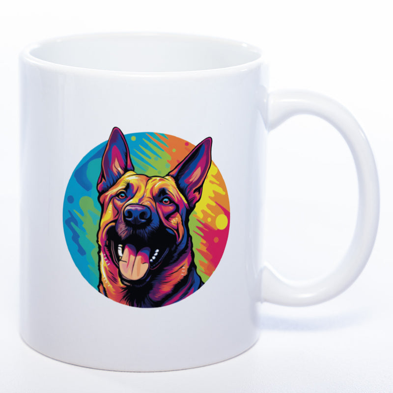 Mug Art Tasse mit Malinois Motiv 2 wahlweise mit NAME - Kaffeetasse StickyWorld Exclusive