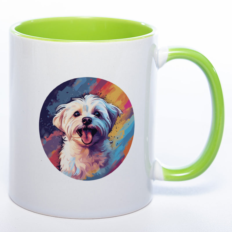 Mug Art Tasse mit Malteser Motiv& wahlweise mit NAMEN - Kaffeetasse StickyWorld Exclusive