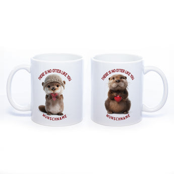 Spülmaschinenfeste Motiv-Tasse mit Otter Motiv 4 und 2 Liebessprüchen zur Auswahl - süße Kaffeetasse