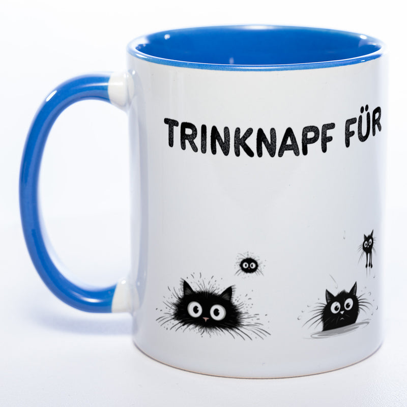 Trinknapf für Katzenpersonal - spülmaschinenfeste Motiv-Tasse  - süße Kaffeetasse in vielen Farben