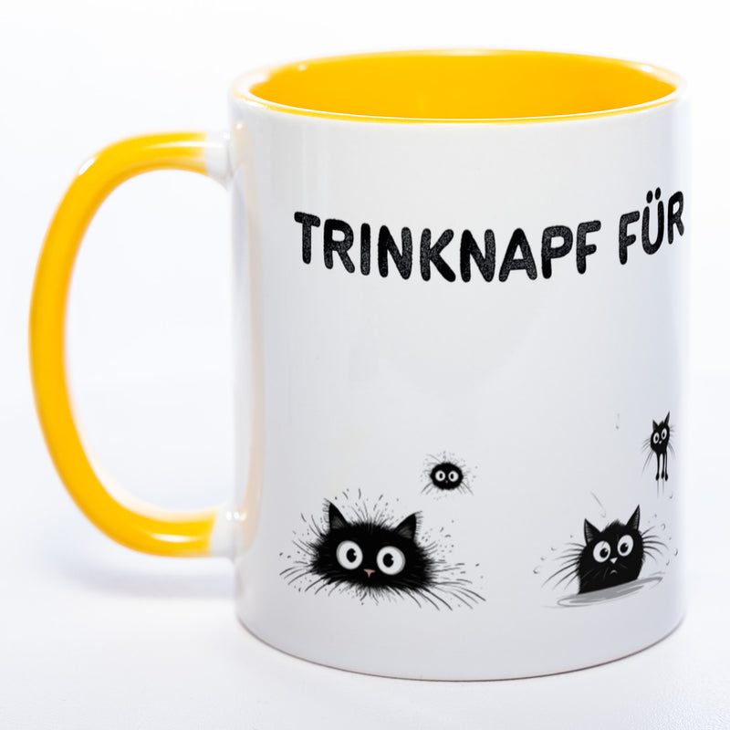 Trinknapf für Katzenpersonal - spülmaschinenfeste Motiv-Tasse  - süße Kaffeetasse in vielen Farben