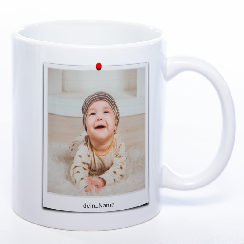 Spülmaschinenfeste Tasse "Polaroid" mit Foto (HD Druck) | Jetzt selbst gestalten!