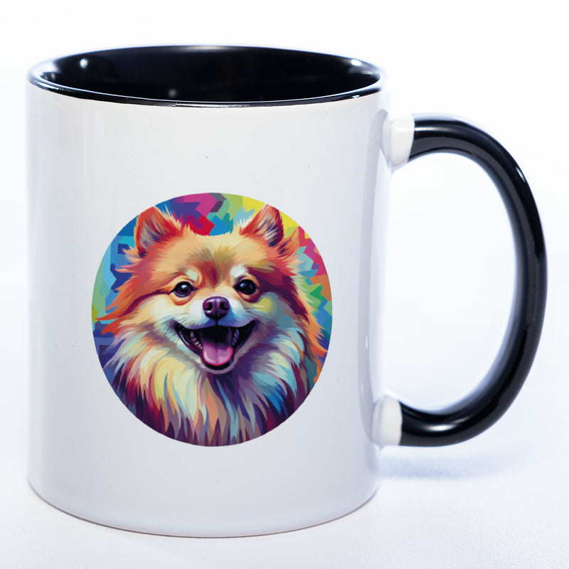 Mug Art Tasse mit Pomeranian Zwergspitz Motiv & wahlweise mit NAME - Kaffeetasse StickyWorld Exclusive