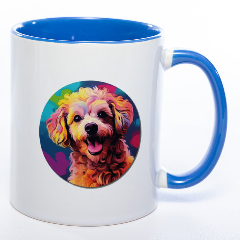 Mug Art Tasse mit Pudel  Motiv 2 & wahlweise mit NAMEN - Kaffeetasse StickyWorld Exclusive
