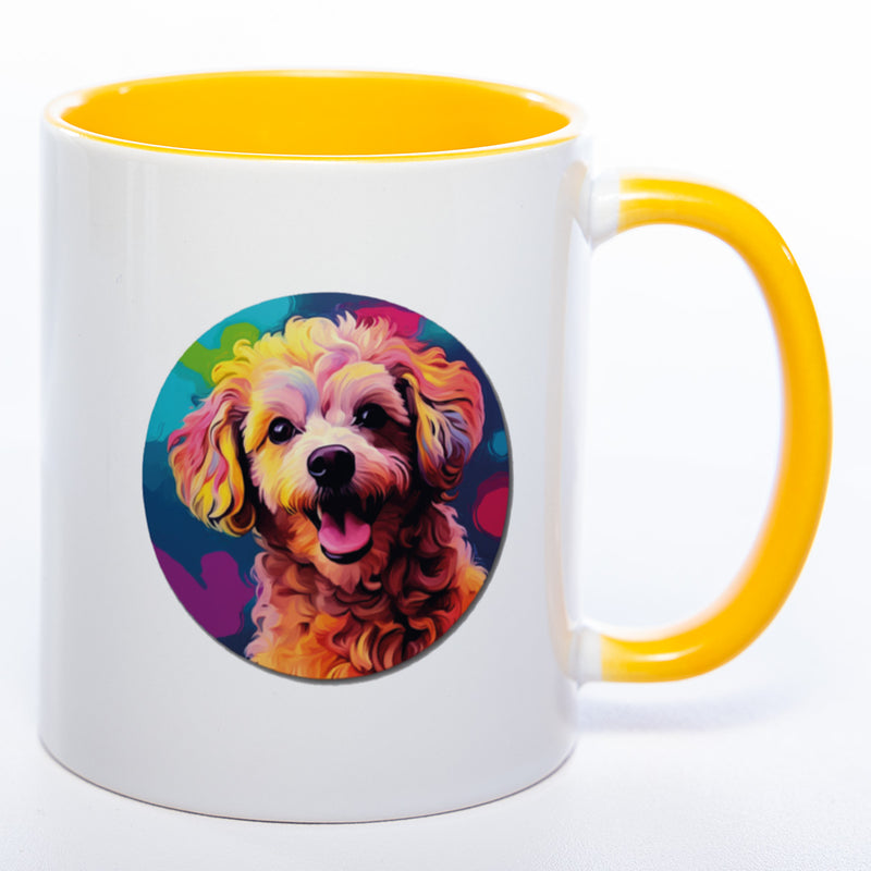 Mug Art Tasse mit Pudel  Motiv 2 & wahlweise mit NAMEN - Kaffeetasse StickyWorld Exclusive