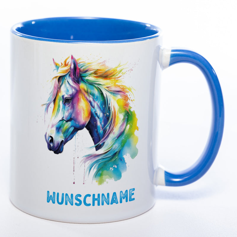 Mug Art Tasse Pferd mit Wunschname - Kaffeetasse StickyWorld Exclusive