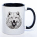 Hundetasse Samoyede 1 mit Wunschname in schwarz