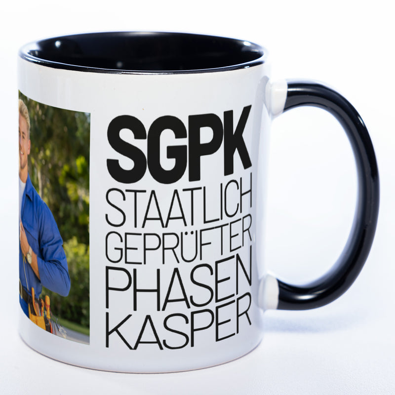 Freche Elektriker "SGPK" spülmaschinenfeste Tasse mit Foto (HD Druck) | Jetzt selbst gestalten!