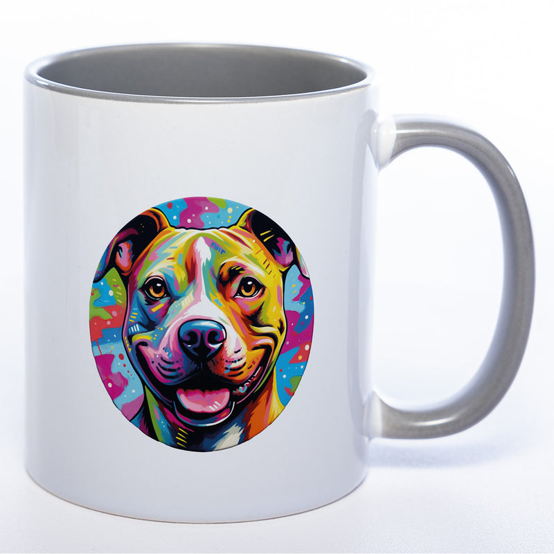 Mug Art Tasse mit Staffordshire Terrier Motiv wahlweise mit NAME - Kaffeetasse StickyWorld Exclusive