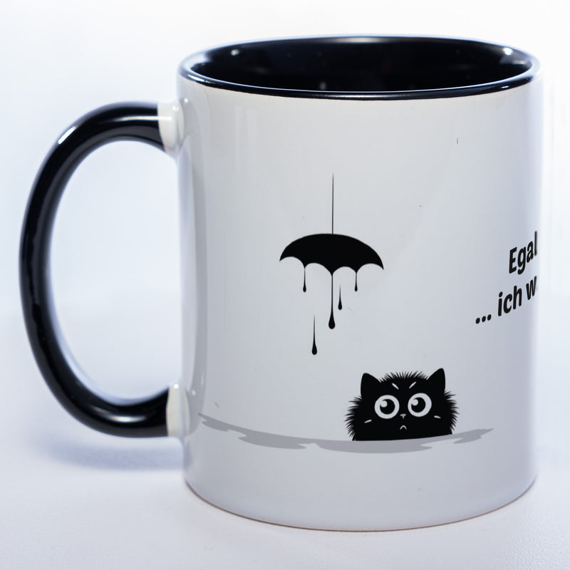 Egal was ... ich wars nicht - spülmaschinenfeste Katzen Motiv-Tasse  - süße Kaffeetasse in vielen Farben