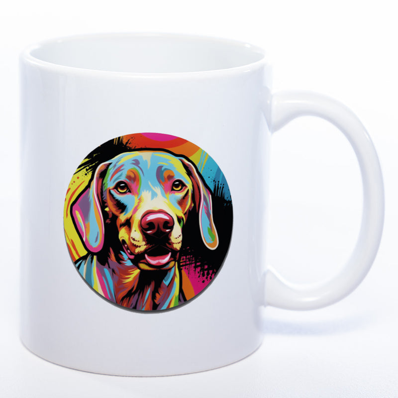 Mug Art Tasse mit Weimaraner wahlweise mit NAME- Kaffeetasse StickyWorld Exclusive