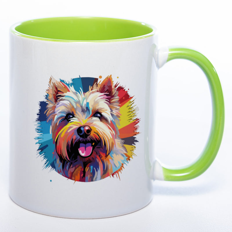 Mug Art Tasse mit Westhighland Terrier Motiv 2 & wahlweise mit NAMEN - Kaffeetasse StickyWorld Exclusive