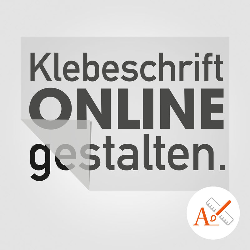 Klebebuchstaben & Klebeschrift online selbst gestalten (1-farbig)