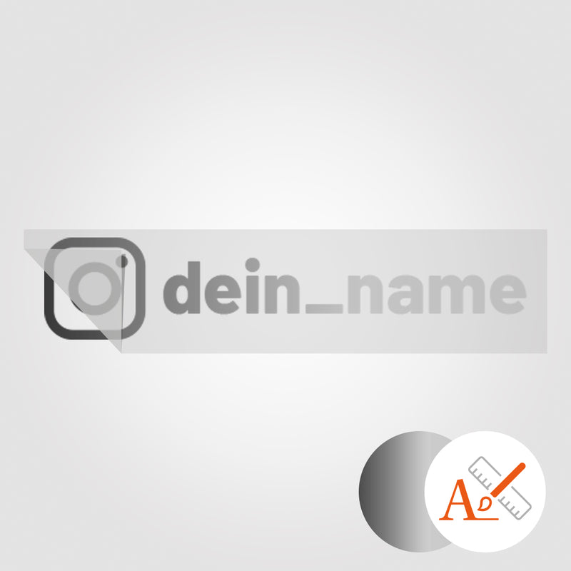 Social Media Sticker mit Deinem Namen in Sonderfarben GLITZER, REFLEKTOR, HOLO, GOLD, SILBER, NEON, FARBWECHSEL, MILCHGLAS