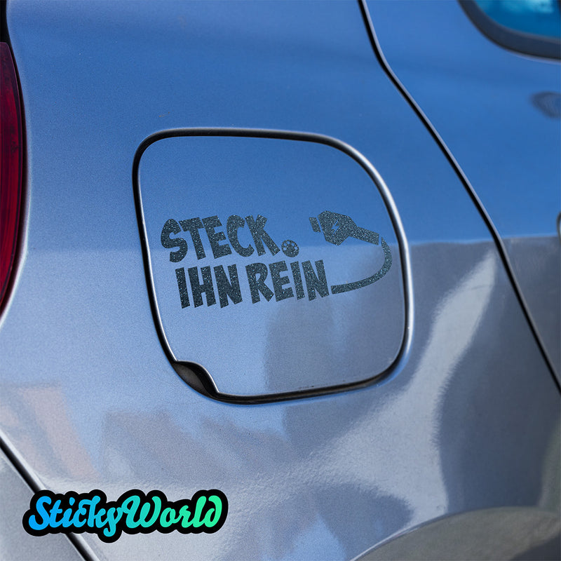 Ladeklappen Sticker "Steck ihn rein" (E-Auto)