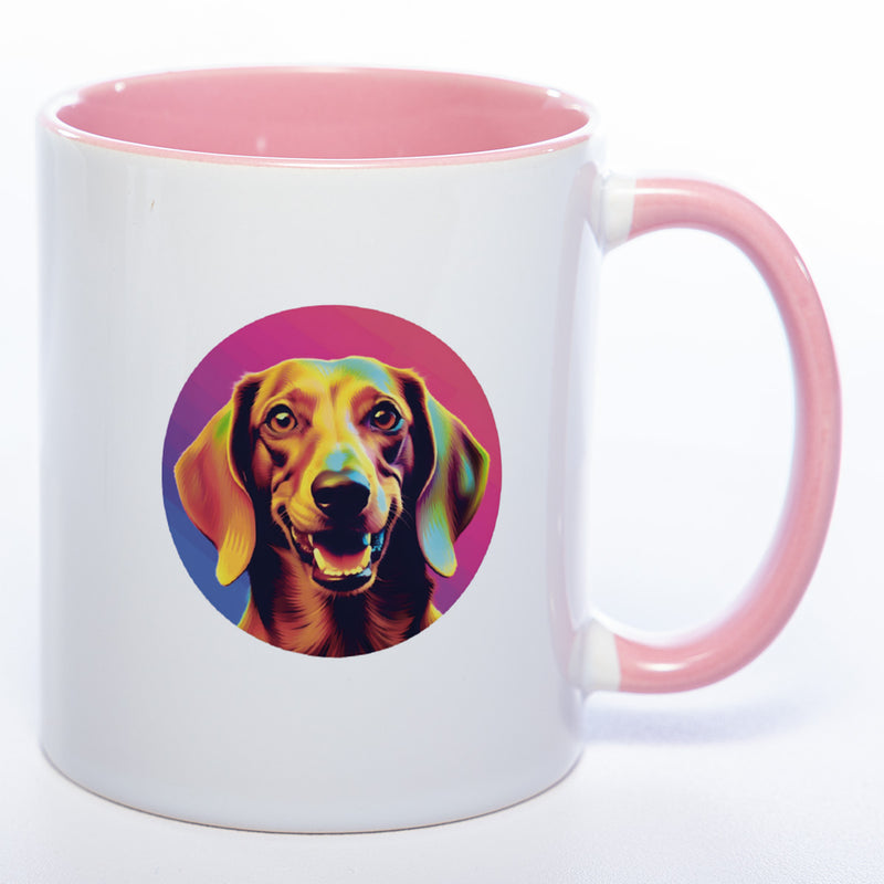 Mug Art Tasse mit Dackel Motiv 3 & wahlweise mit NAMEN - Kaffeetasse StickyWorld Exclusive