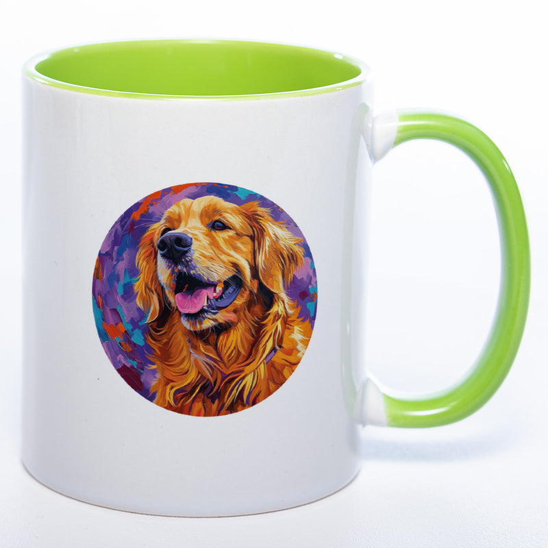 Mug Art Tasse mit Golden Retriever Motiv 3 & wahlweise mit NAME - Kaffeetasse StickyWorld Exclusive