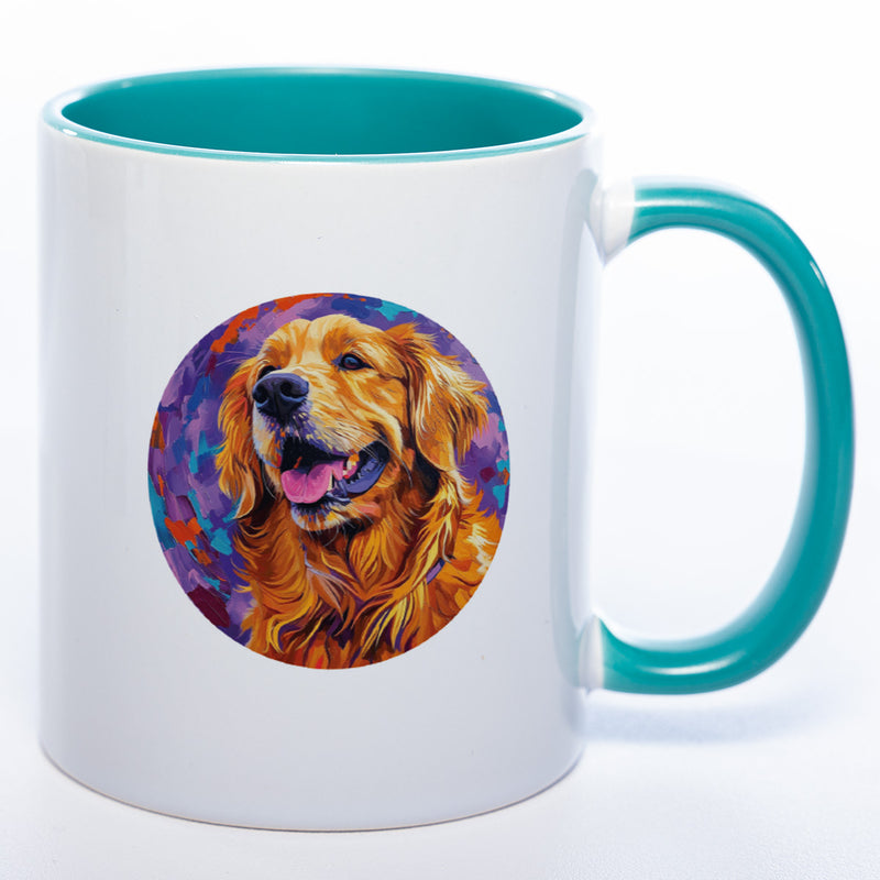 Mug Art Tasse mit Golden Retriever Motiv 3 & wahlweise mit NAME - Kaffeetasse StickyWorld Exclusive